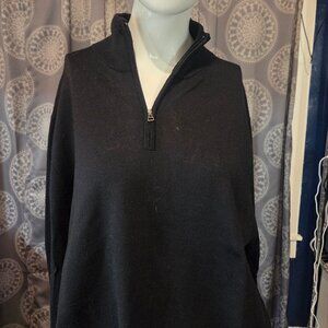 Jos A Bank large black 1/4 zip sweater